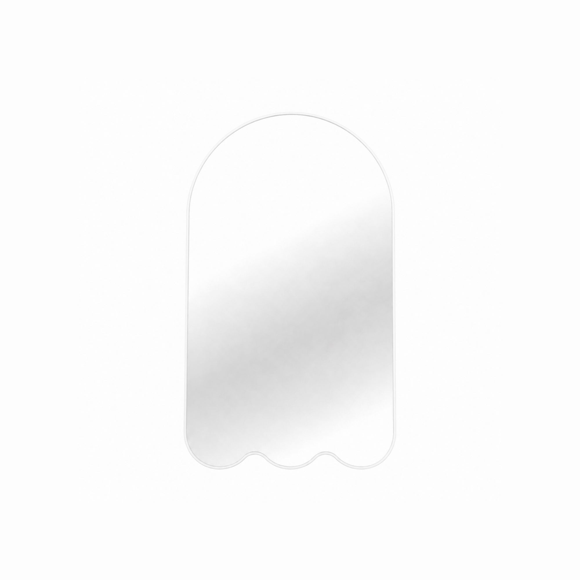 Archvyli A3 Minimalist Large Arched Wall Mirror with Wavy Base