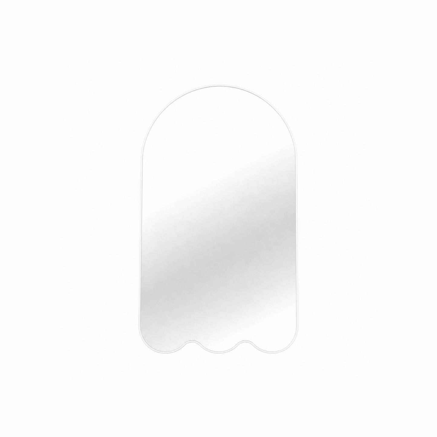 Archvyli A3 Minimalist Large Arched Wall Mirror with Wavy Base