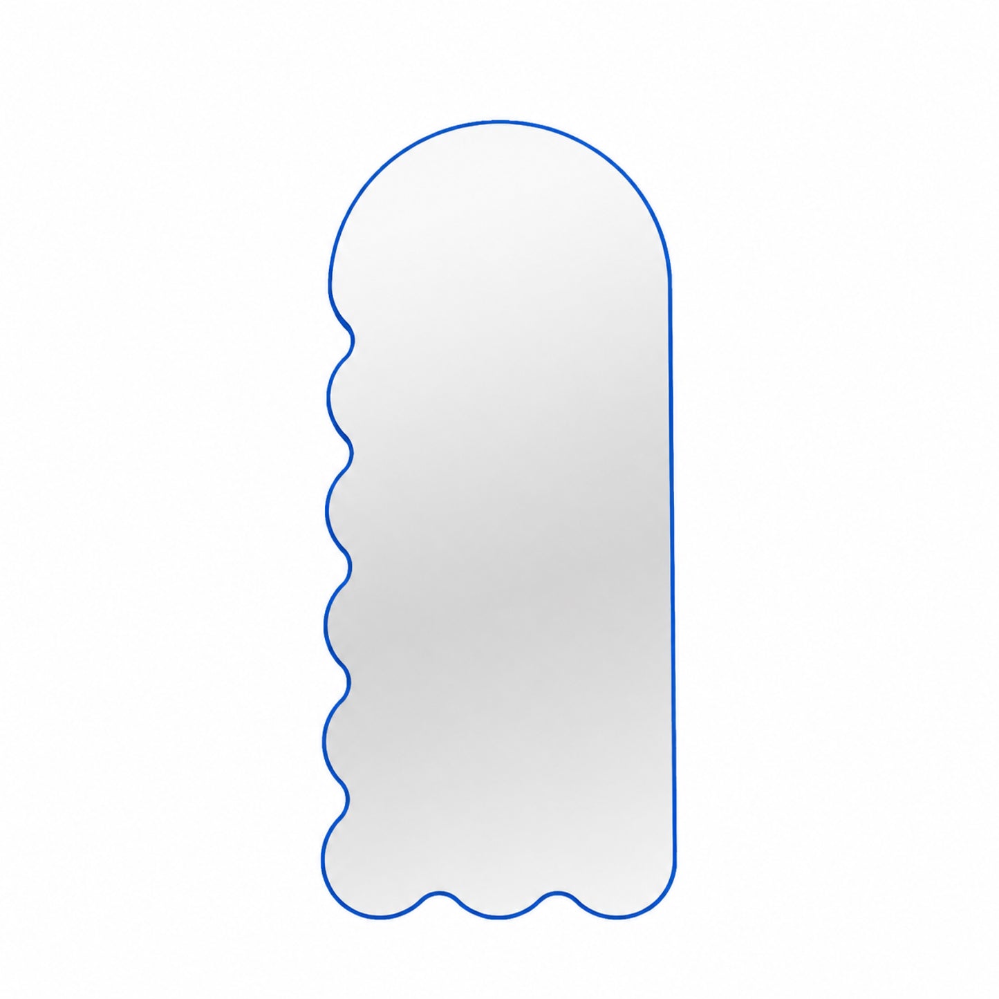 Postmodern Wall Mirror with Asymmetrical Frame - Blue Archvyli L8
