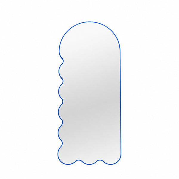 Archvyli L8 Organic Modern Beige Mirror with Arched and Wavy Form