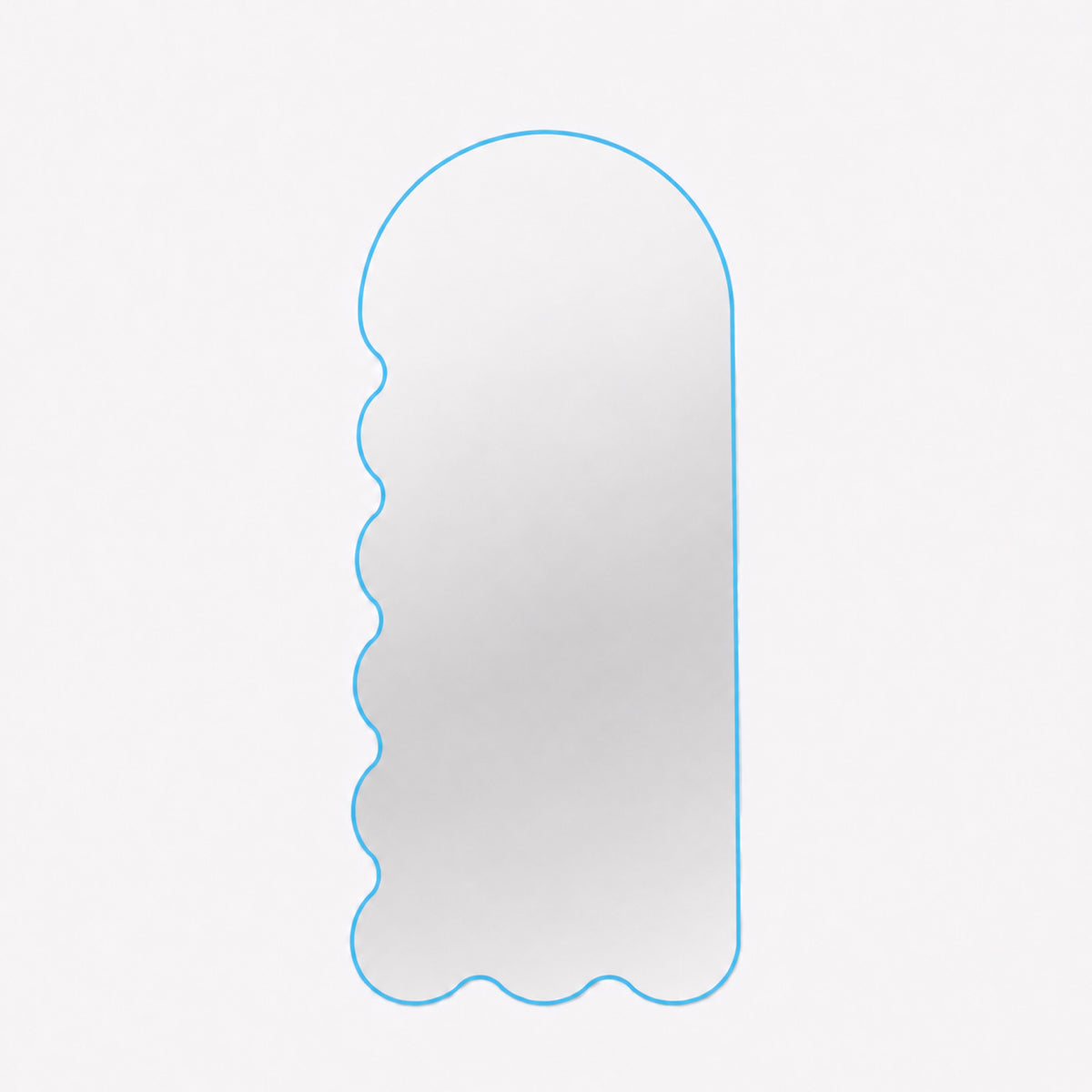 Postmodern Wall Mirror with Asymmetrical Frame - Blue Archvyli L8