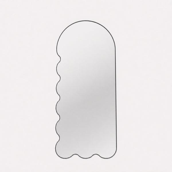 Postmodern Wall Mirror with Asymmetrical Frame - Blue Archvyli L8