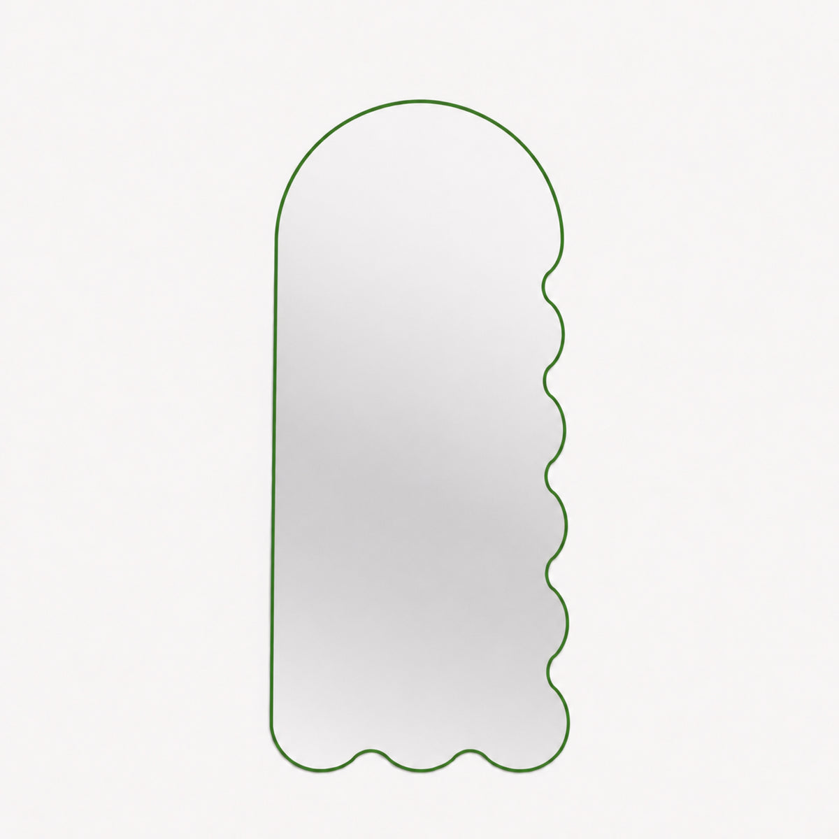 Sculptural Wavy Mirror with a Slim Color Frame - Pinc Archvyli R8