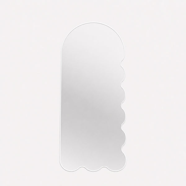 Sculptural Wavy Mirror with a Slim Color Frame - Pinc Archvyli R8