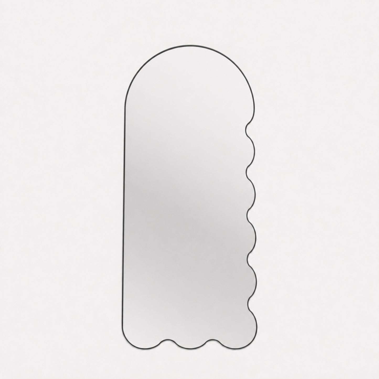 Sculptural Wavy Mirror with a Slim Color Frame - Pinc Archvyli R8