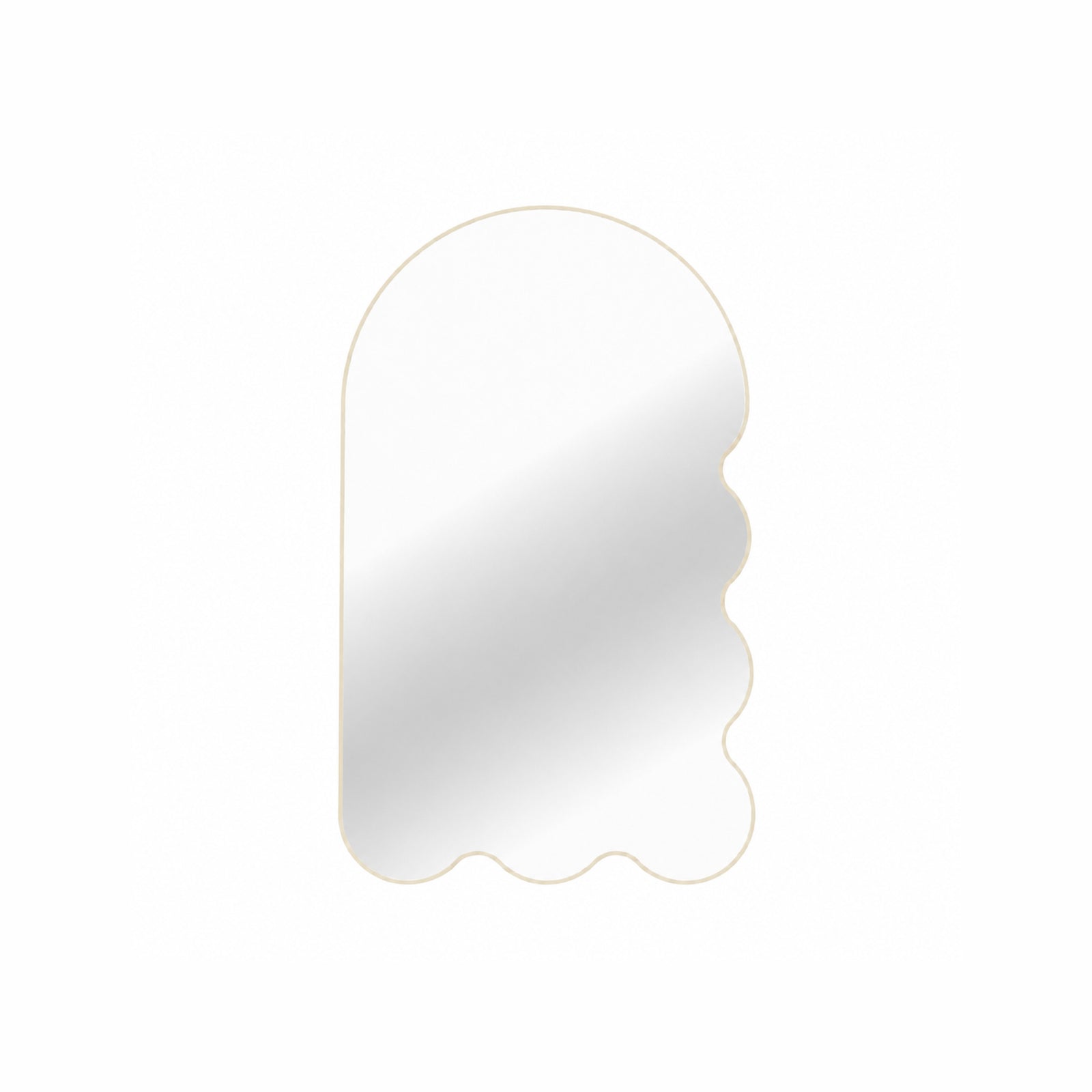 Large Asymmetrical Arched Wall Mirror by oitoproducts - Beige Archvyli R6