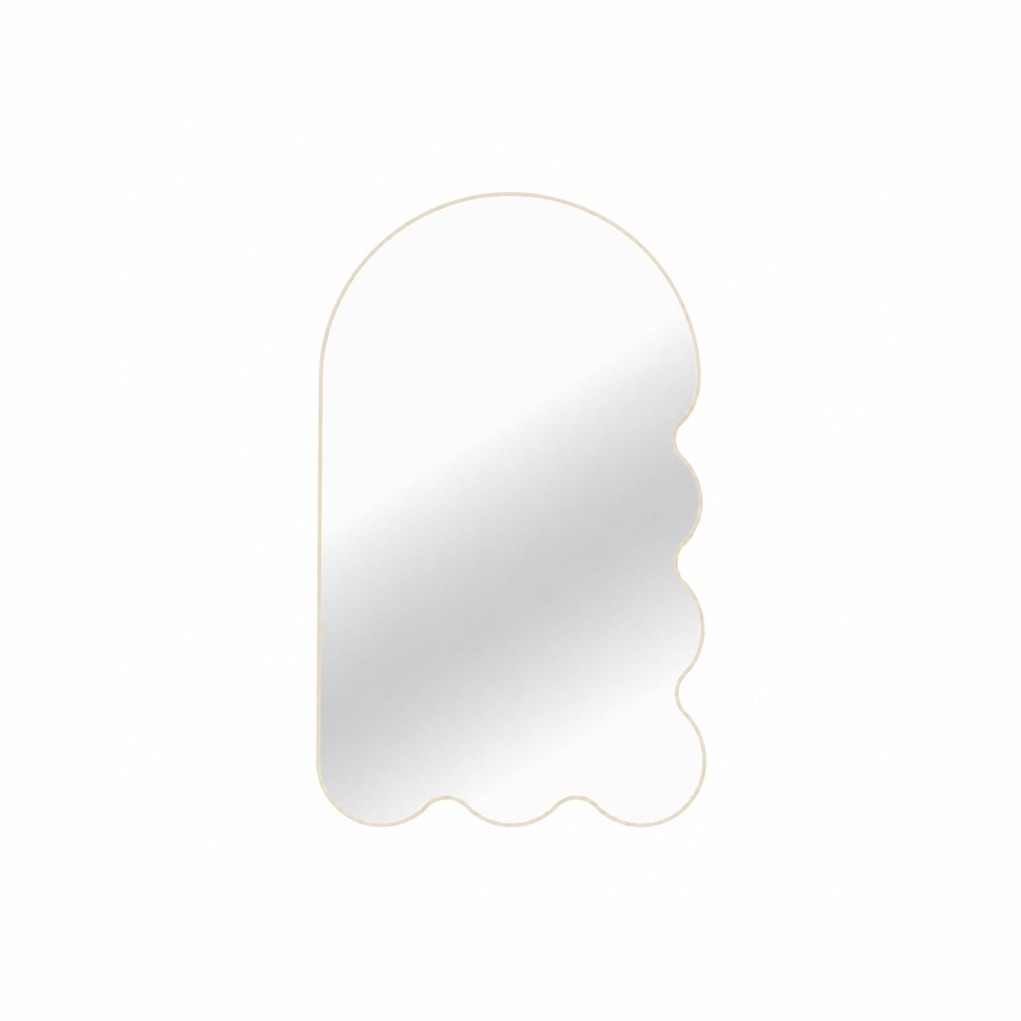 Large Asymmetrical Arched Wall Mirror by oitoproducts - Beige Archvyli R6