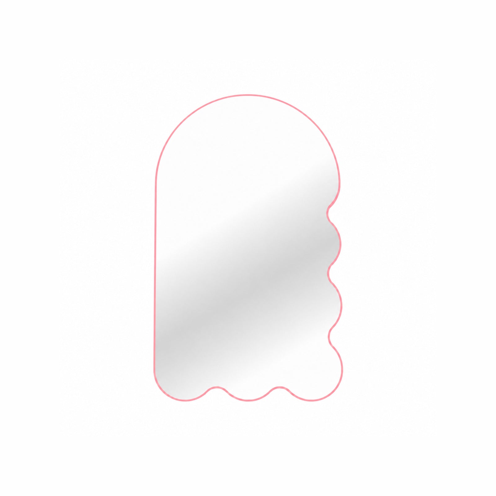 Large Asymmetrical Arched Wall Mirror by oitoproducts - Beige Archvyli R6