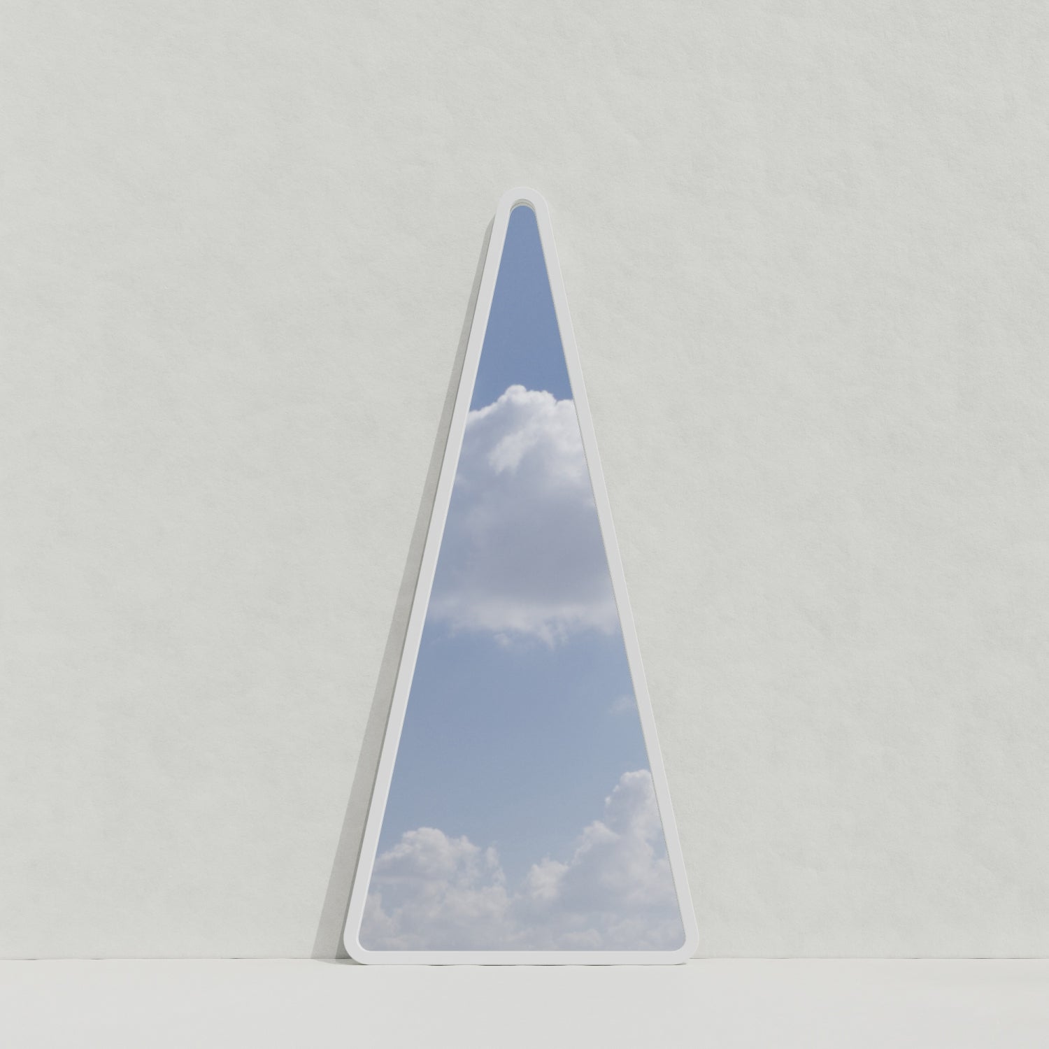 Designer Triangle Mirror for Modern Interiors – Beige Arrow 3