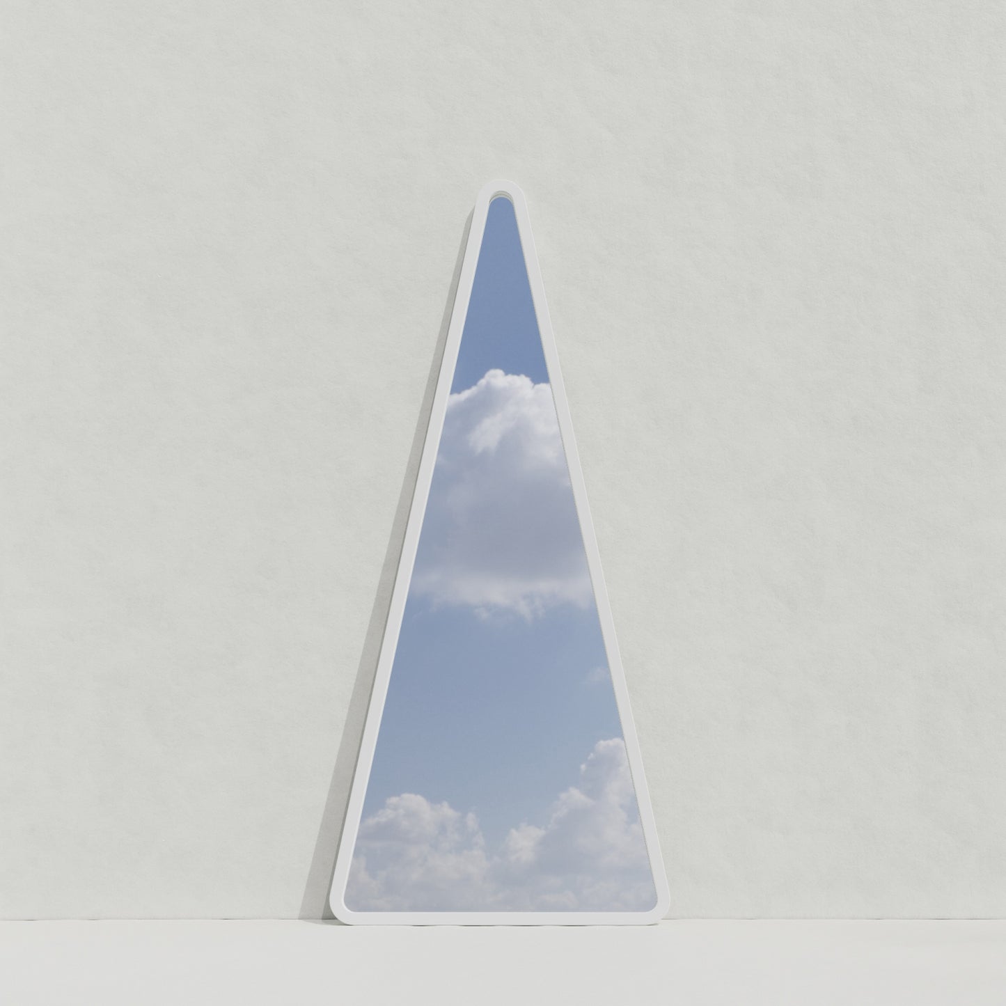 Designer Triangle Mirror for Modern Interiors – Beige Arrow 3