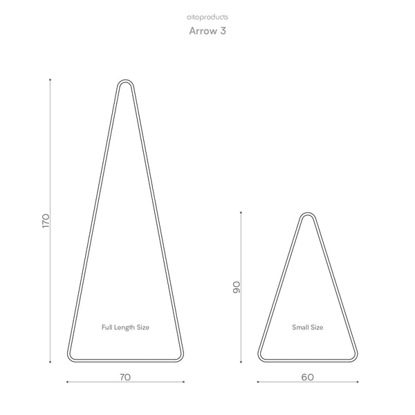 Statement Contemporary Triangle Wall Mirror – Arrow 3