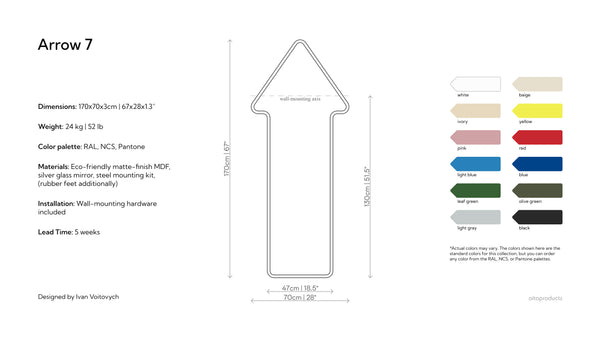 Luxury Contemporary Large Mirror – Arrow 7