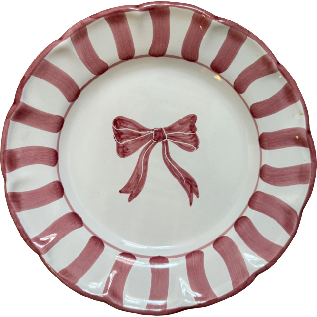 20cm Bow Christmas Plate