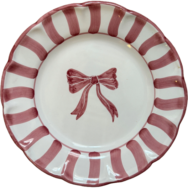 20cm Bow Christmas Plate