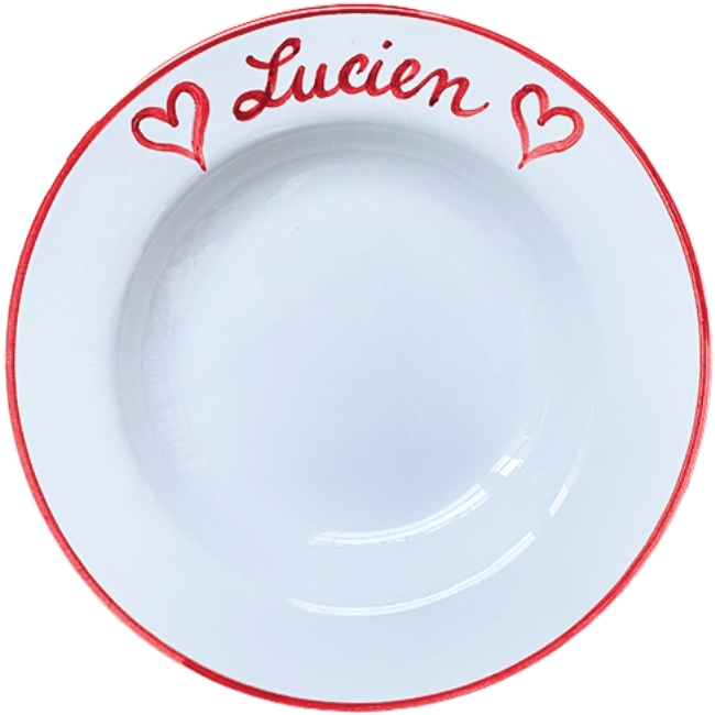 Personalised Pasta Plate 25 cm - La Famiglia