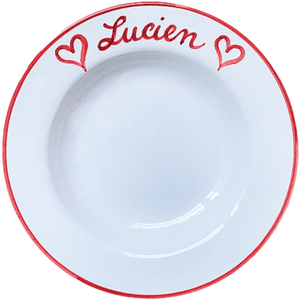 Personalised Pasta Plate 25 cm - La Famiglia