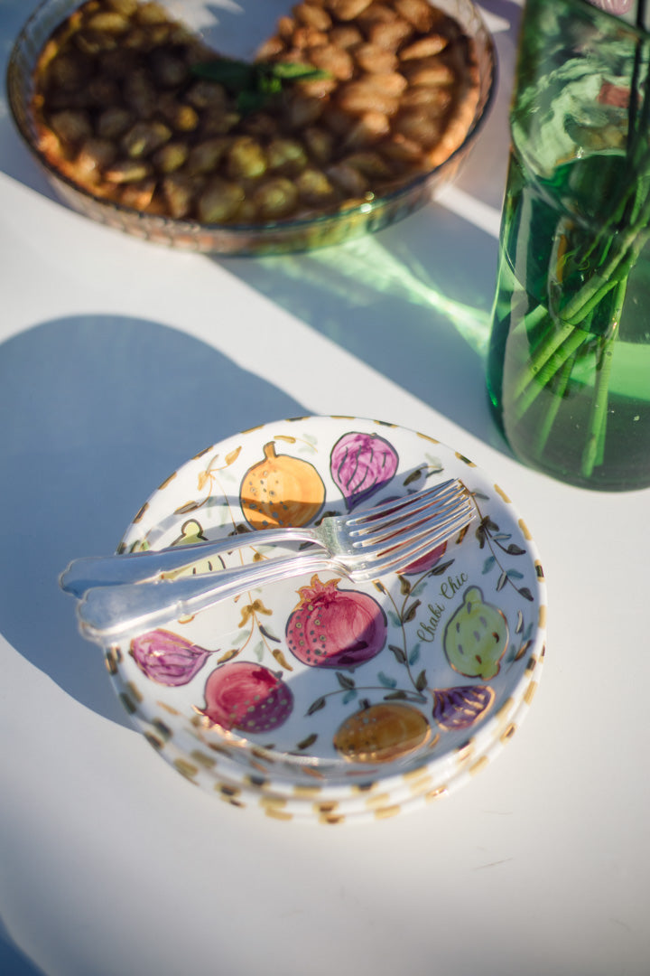 MOYENNE ASSIETTE CREUSE MULTIFRUITS GOLD (9691089076543)