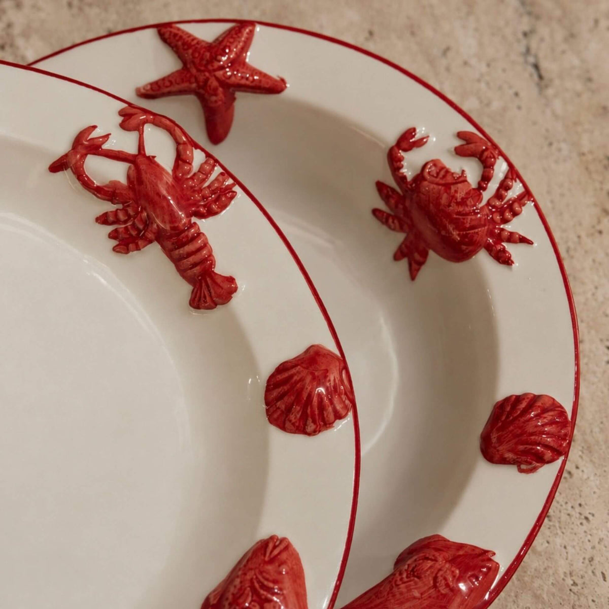 assiette riva rouge