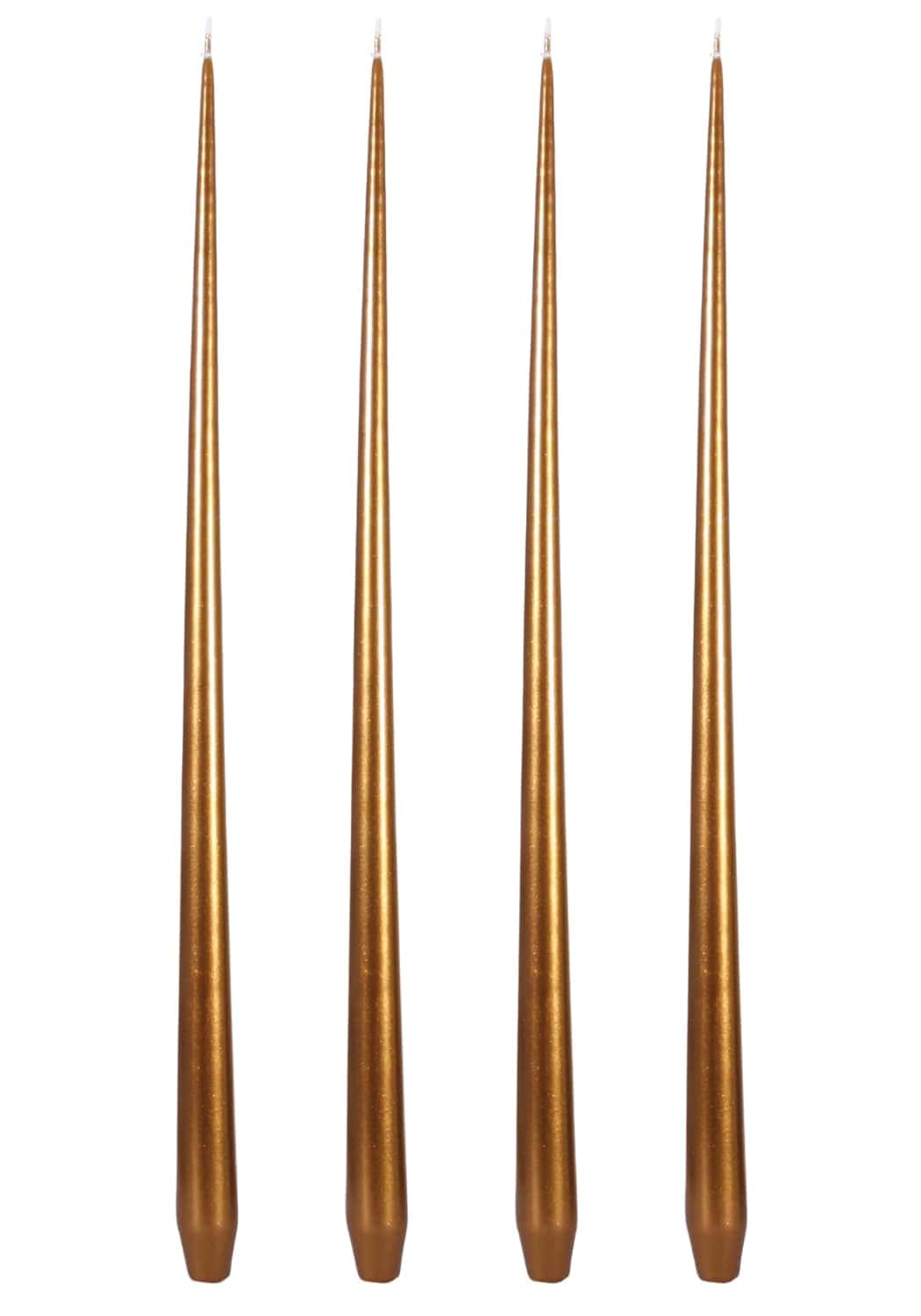 Aurora Tall Slender Taper Candles - Gold - Casa by Josephine Jenno