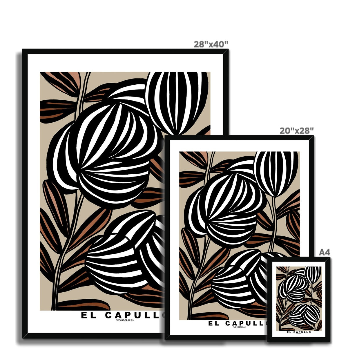 Taupe El Capullo Floral Print