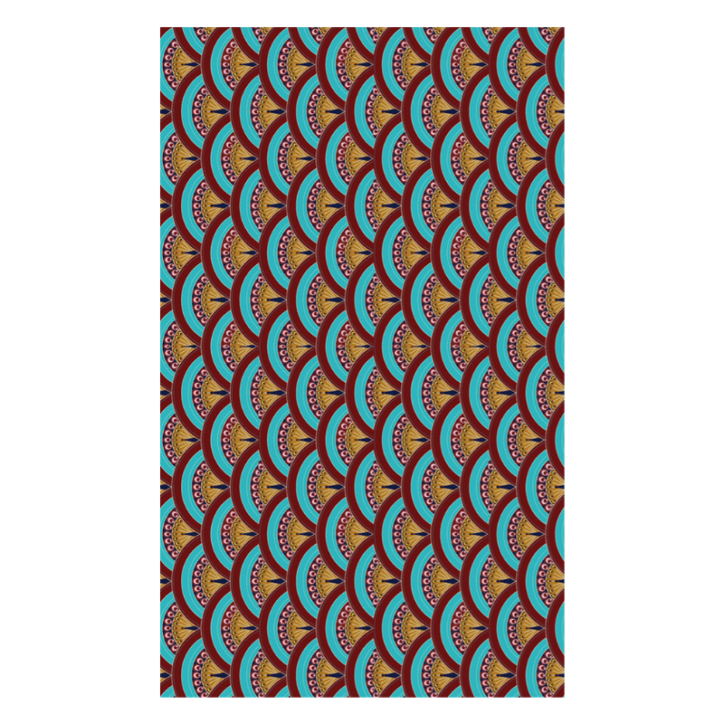 Matthew Williamson Cotton Tablecloth Peacock Feather- Style 02