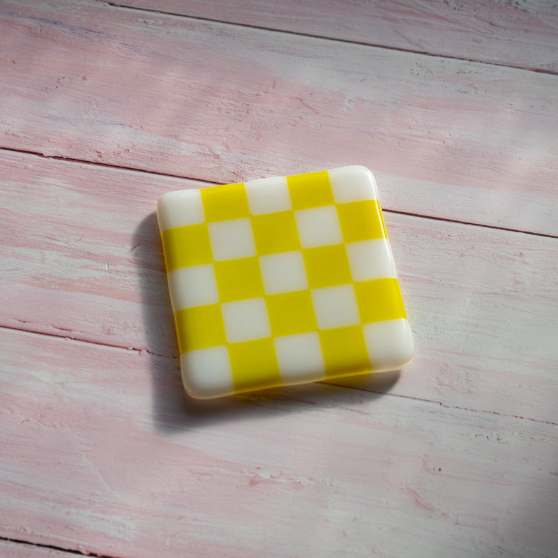 10cm Chequered White/Colour Coaster - Bullseye image 8