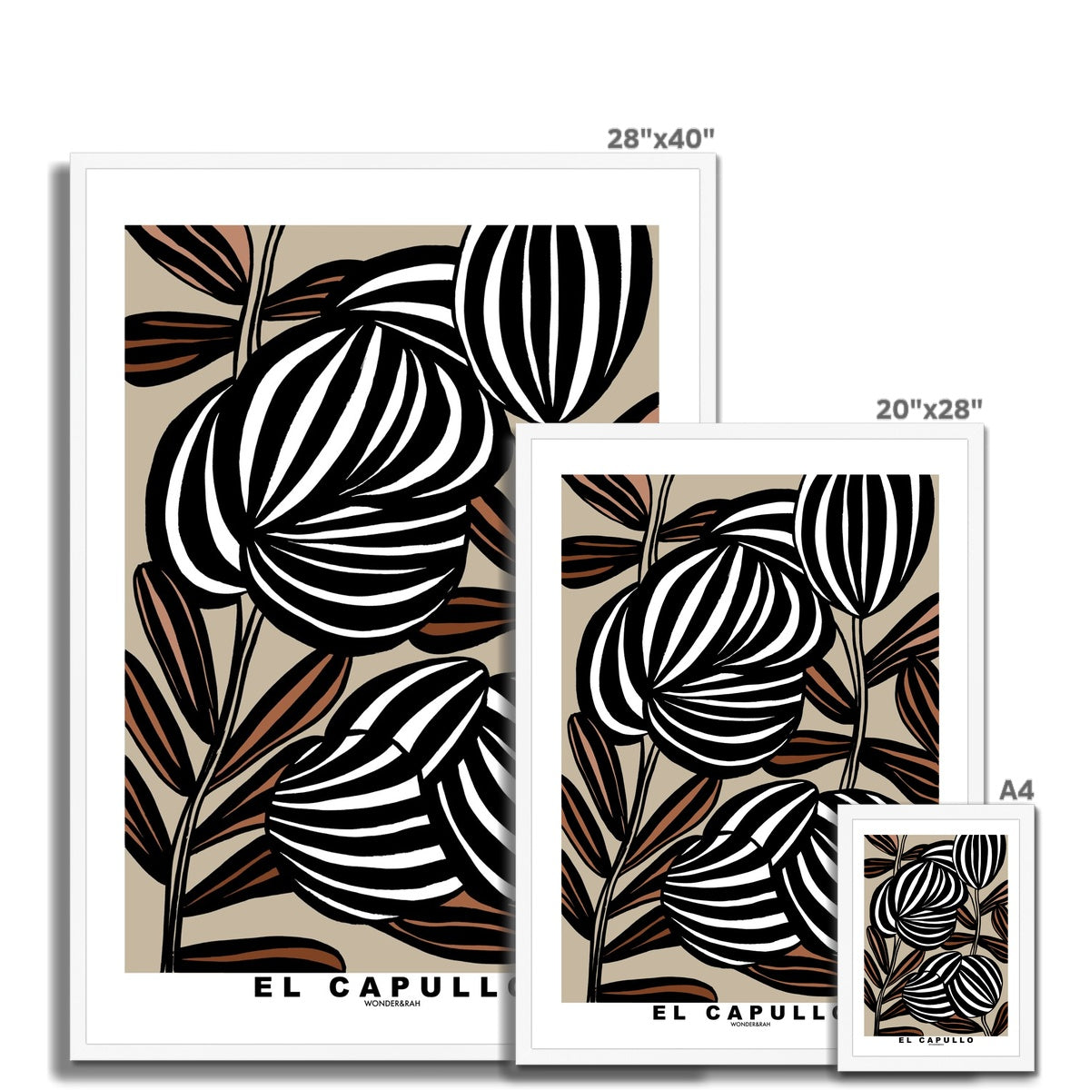 Taupe El Capullo Floral Print