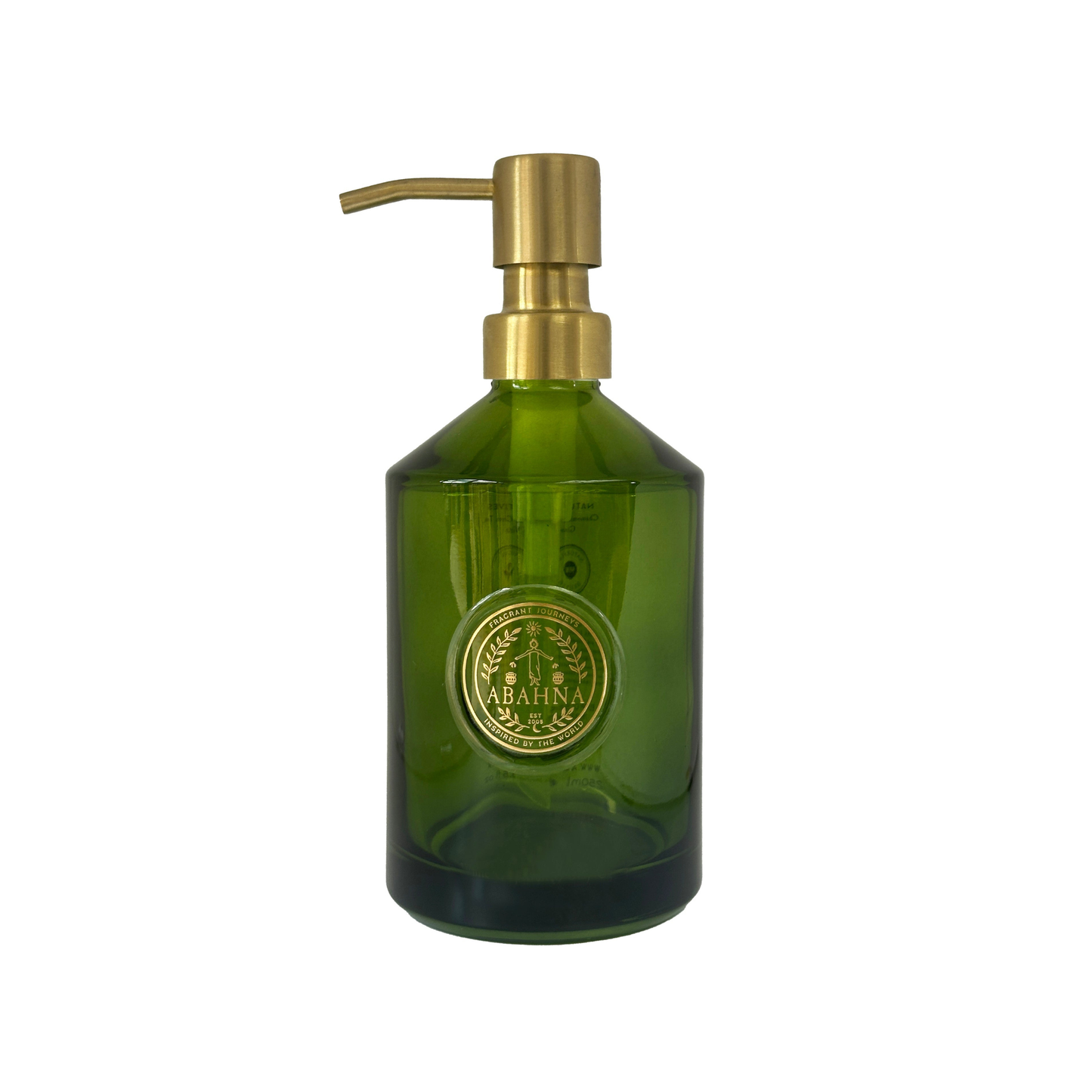 Green Glass Bottle & Pump
