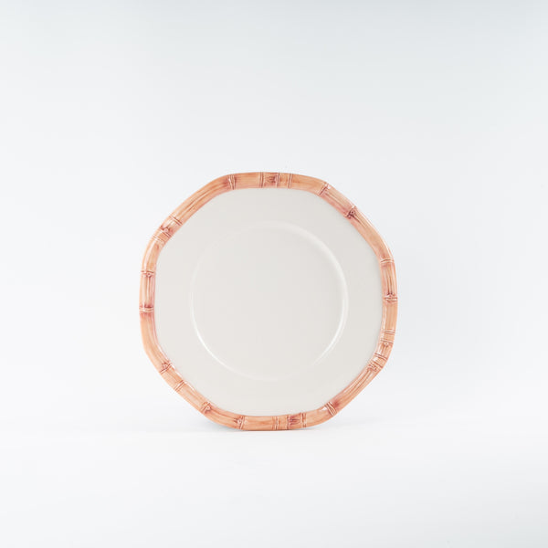 Bamboo Collection Ceramic Plate - Pink