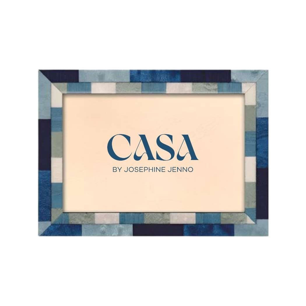 Baby Blue Marquetry Photo Frame 6x4" - Casa by Josephine Jenno