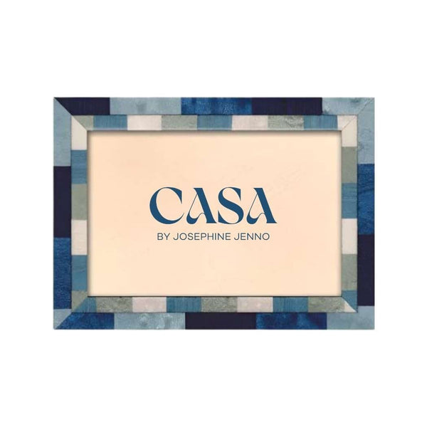 Baby Blue Marquetry Photo Frame 6x4" - Casa by Josephine Jenno