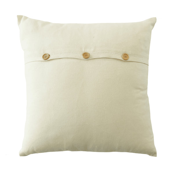 Hand Embroidered Silk Pillow Cover  20" x 20"