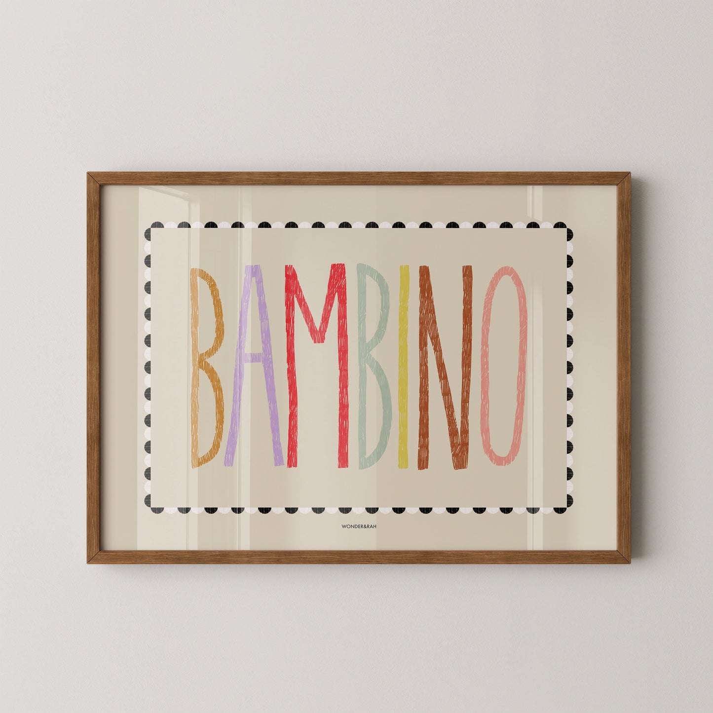 Bambino Neutral Nursery Print