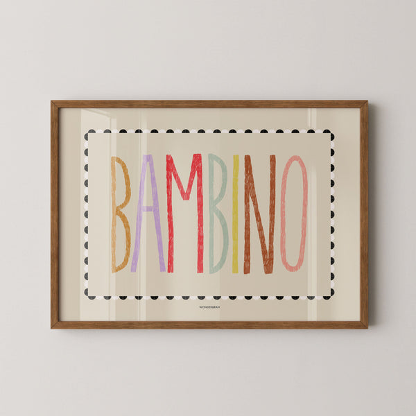 Bambino Neutral Nursery Print