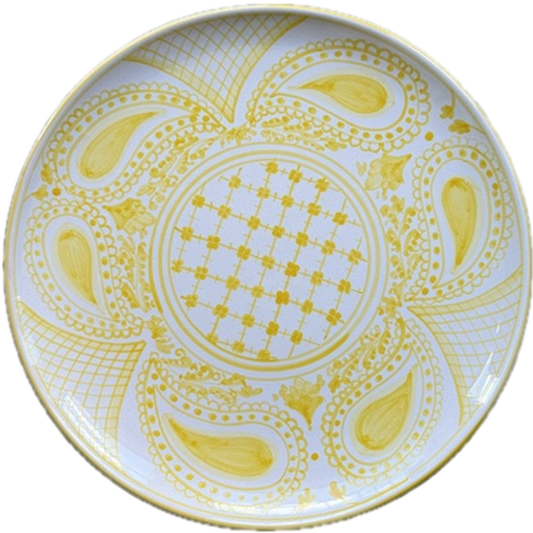 Large Round Yellow Bandana Plate