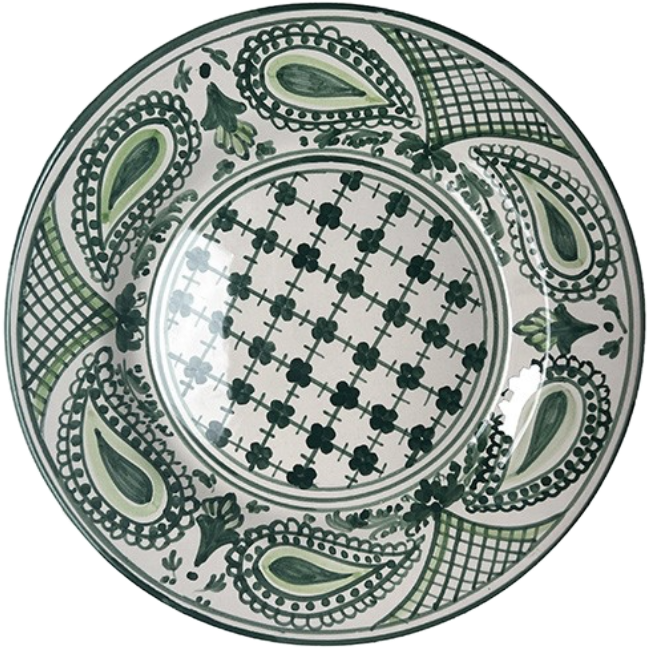 Bandana Green Plate 25cm