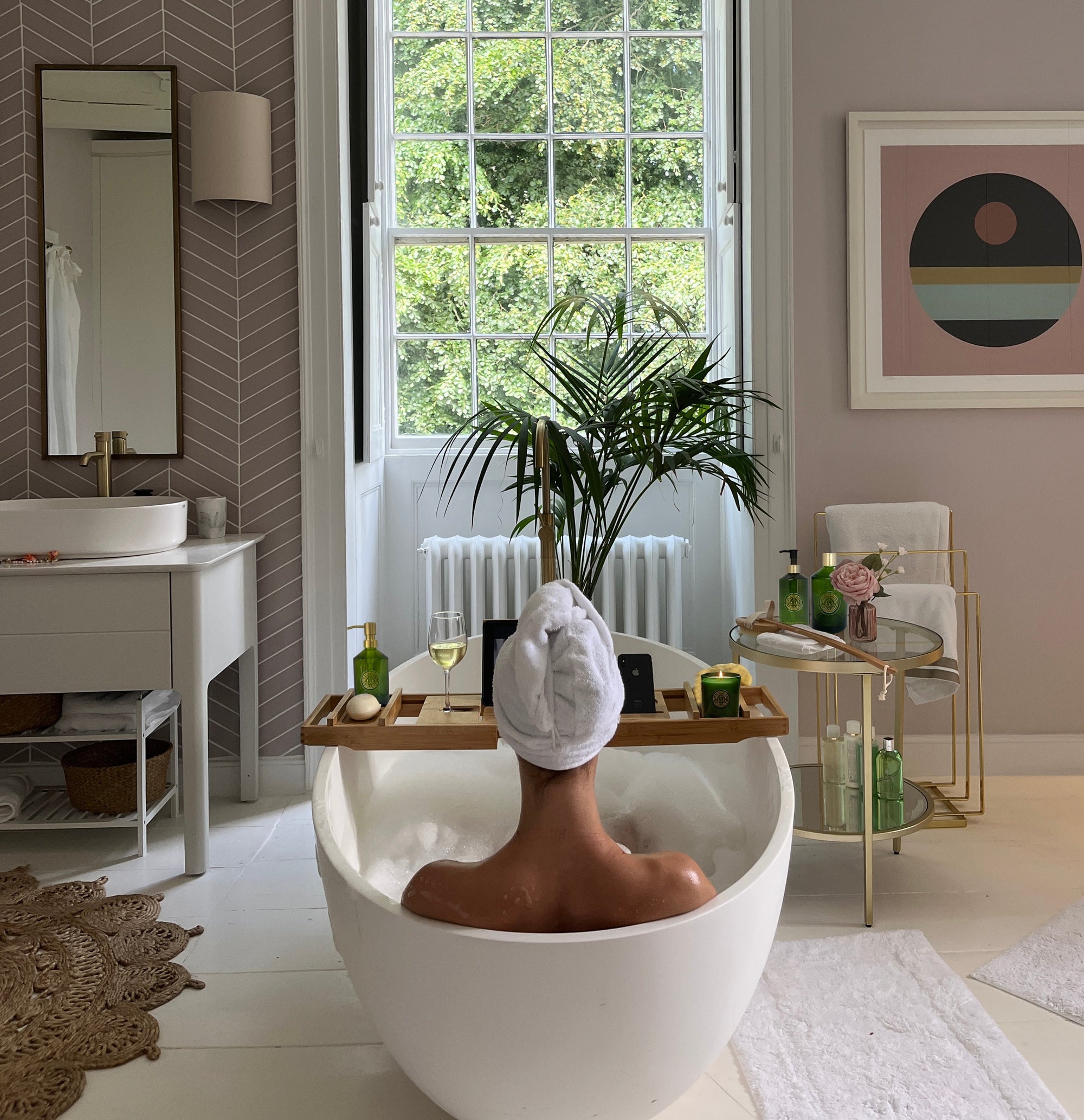 Bamboo Bathtub Caddy