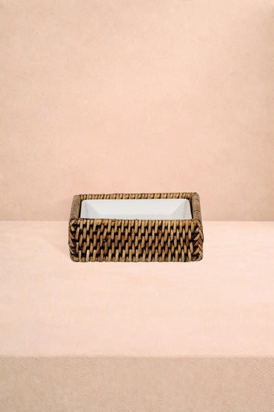 Rosie's Suds and Style Rattan Soap Dish