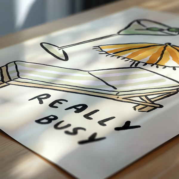 Sorry I'm Really Busy - Sun and Martini Print
