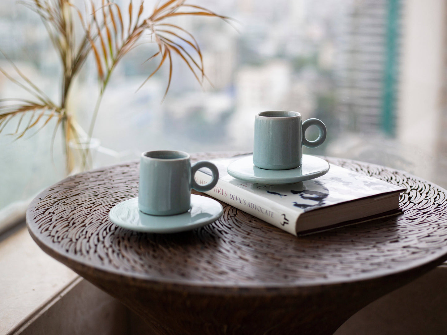 Black Lilo Espresso Cup & Saucer | Set of 2