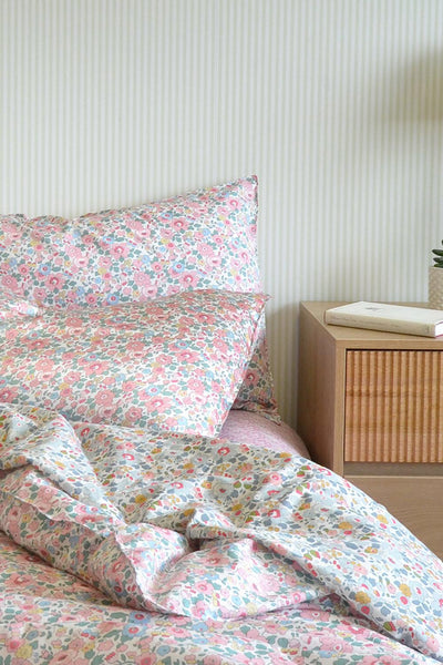 Duvet Set made with Liberty Fabric BETSY CANDY FLOSS - Coco & Wolf