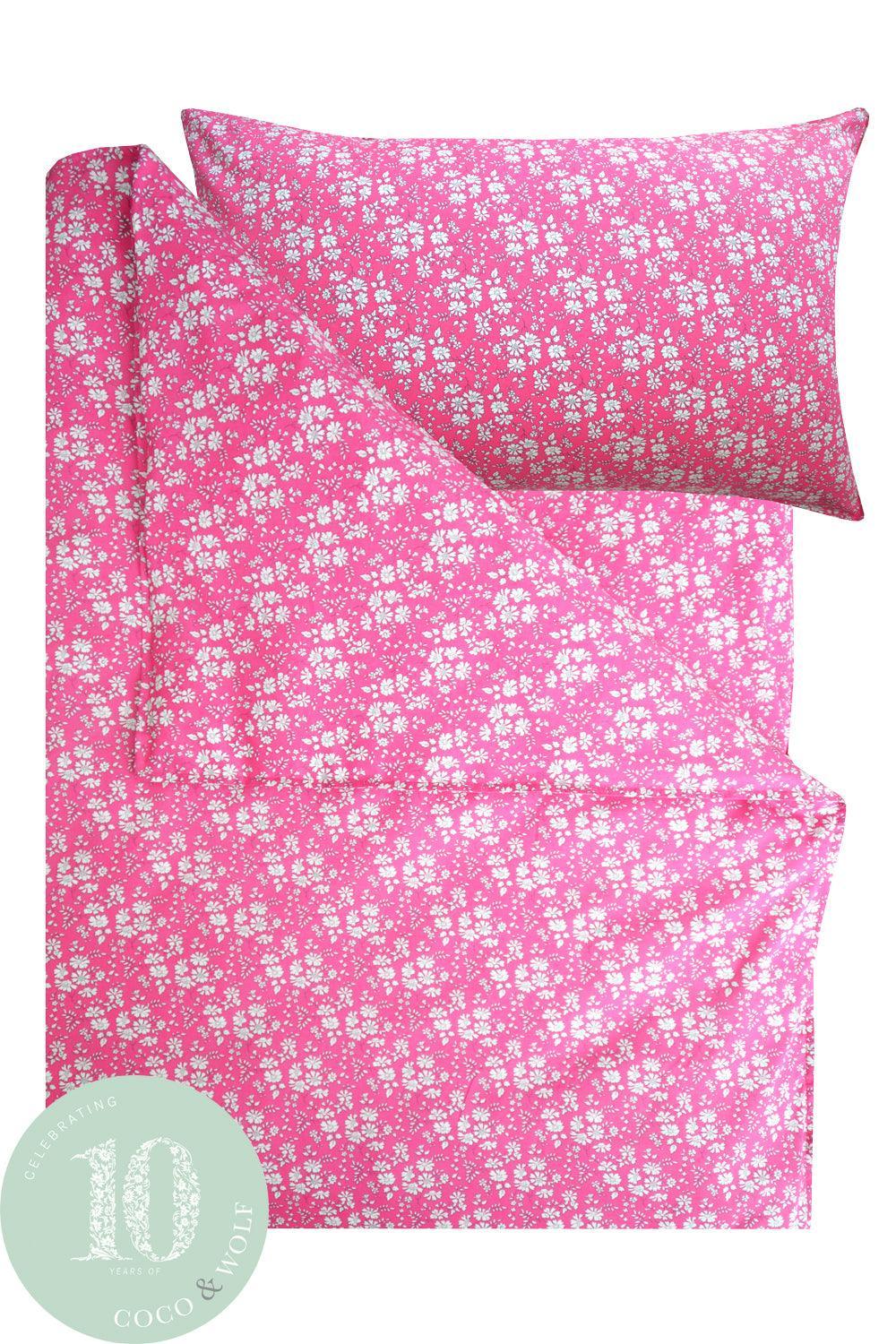Duvet Set made with Liberty Fabric CAPEL FUCHSIA - Coco & Wolf