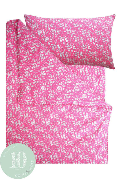Duvet Set made with Liberty Fabric CAPEL FUCHSIA - Coco & Wolf