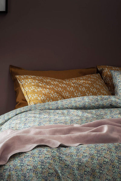 Duvet Set Made With Liberty Fabric Capel Mustard