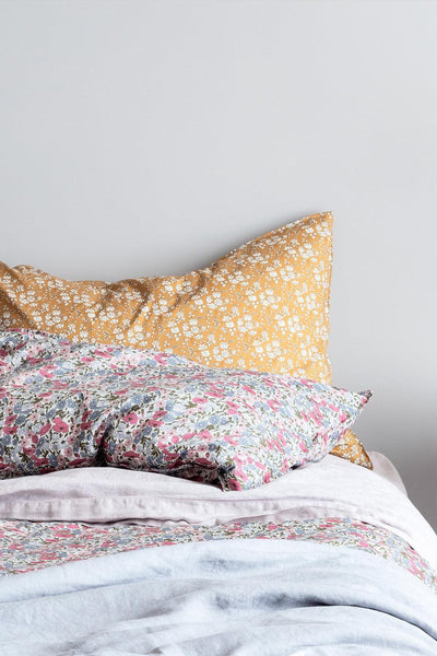 Duvet Set Made With Liberty Fabric Capel Mustard