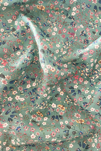 Duvet Set made with Liberty Fabric DONNA LEIGH GREEN - Coco & Wolf