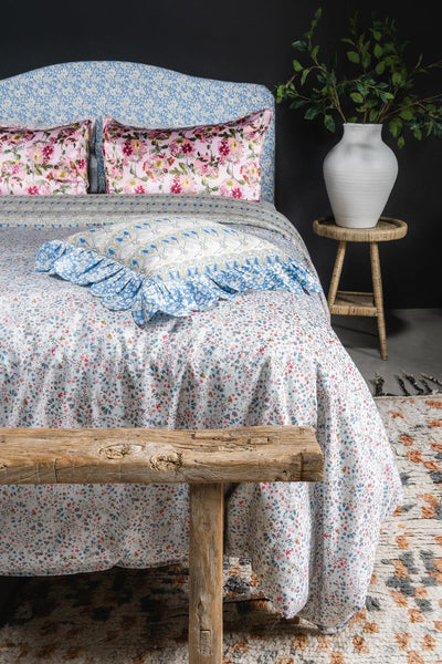 Duvet Set made with Liberty Fabric DONNA LEIGH DUCK EGG - Coco & Wolf