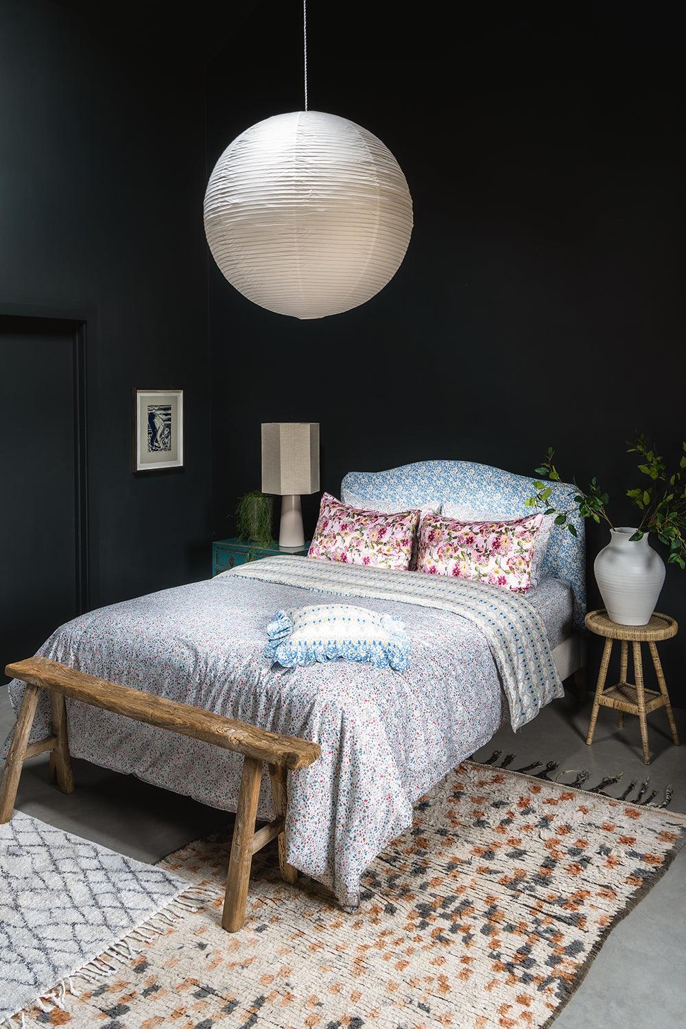 Duvet Set made with Liberty Fabric DONNA LEIGH DUCK EGG - Coco & Wolf