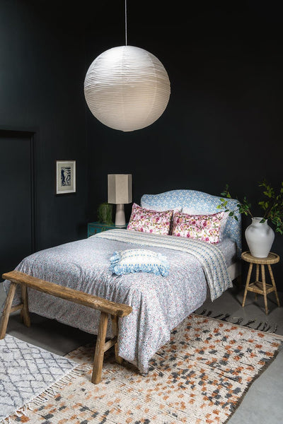 Duvet Set made with Liberty Fabric DONNA LEIGH DUCK EGG - Coco & Wolf