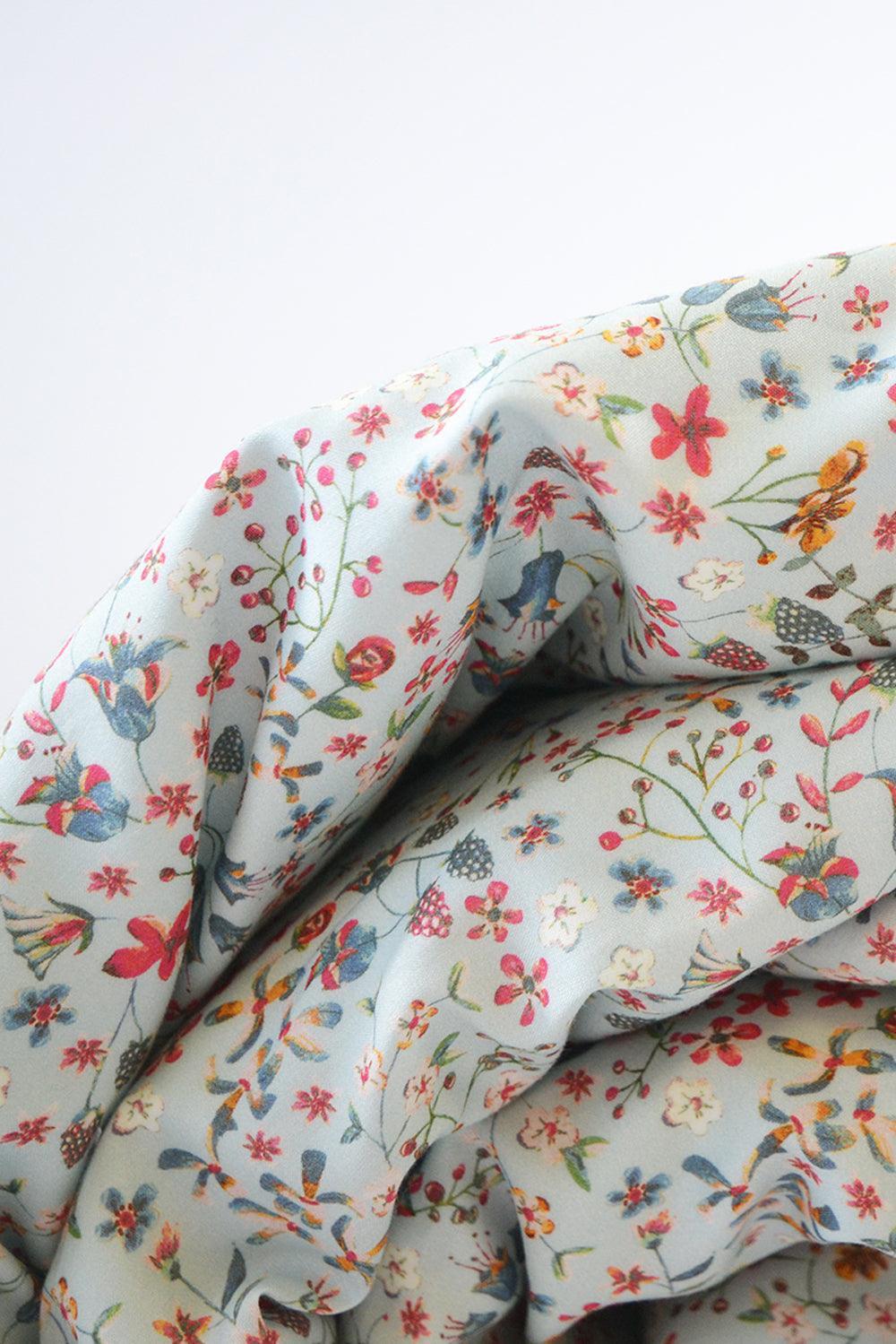 Duvet Set made with Liberty Fabric DONNA LEIGH DUCK EGG - Coco & Wolf